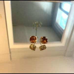 Kate Spade copper circle stud earrings